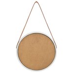 vidaXL Miroir mural avec sangle 40 cm Argenté