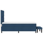 vidaXL Lit à Ressorts avec Matelas & Banc Bleu 90x190 cm Tissu