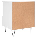 vidaXL Tables de chevet 2 Pièces blanc 40x35x50 cm bois d’ingénierie
