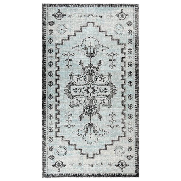 vidaXL Tapis à tissage plat d'extérieur 115x170 cm Vert et gris