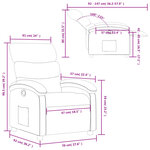 vidaXL Fauteuil inclinable Marron foncé Tissu