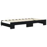vidaXL Lit de jour avec gigogne et matelas noir 90x190 cm velours