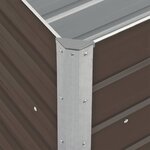 vidaXL Lit surélevé de jardin Acier galvanisé 240x40x77 cm Marron