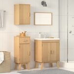 vidaXL Ensemble de meubles de salle de bain en pin 3 pièces
