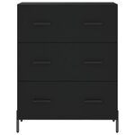 vidaXL Buffet haut Noir 69 5x34x180 cm Bois d'ingénierie