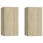 vidaXL Meubles TV 2 Pièces Chêne sonoma 30 5x30x60 cm Bois d’ingénierie
