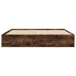 vidaXL Cadre de lit chêne fumé 200x200 cm bois d'ingénierie