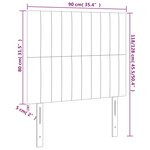 vidaXL Tête de lit à LED Taupe 90x5x118/128 cm Tissu