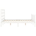 vidaXL Cadre de lit sans matelas blanc 140x190 cm bois de pin massif