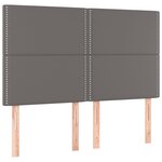 vidaXL Cadre de lit avec tête de lit Gris 140x200 cm Similicuir