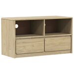 vidaXL Meuble TV SAUDA chêne 99x43x55 cm bois de pin massif