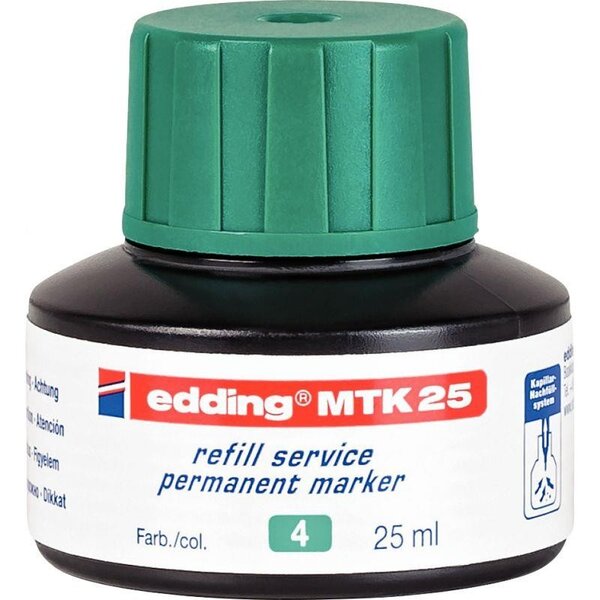 Recharge pour marqueur permanent edding e21 25 ml - vert