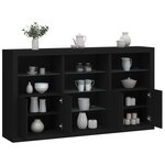 vidaXL Buffet avec lumières LED noir 181 5x37x100 cm