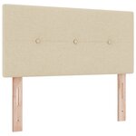 vidaXL Tête de lit capitonnée crème 80 cm en tissu