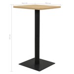 vidaXL Table de bistro Couleur chêne 78 5x78 5x107 cm