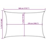 vidaXL Voile d'ombrage 160 g/m² Marron 2x3 m PEHD