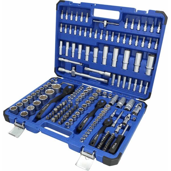 Brilliant tools jeu de douilles de 1/4" 3/8" 1/2" 171 pièces acier