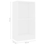 Vidaxl bibliothèque blanc 40 x 24 x 75 cm aggloméré