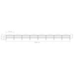vidaXL Clôture de jardin à dessus en lance Acier (1-1 25)x13 6 m Noir