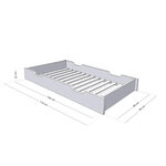 Tiroir de lit 80 x 180 avec sommier BUDDY - beige