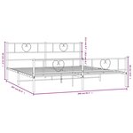 vidaXL Cadre de lit métal sans matelas et pied de lit blanc 200x200 cm