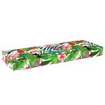 vidaXL Coussins de palette pour banc 2 Pièces Jungle tropicale 120x40x8 cm Tissu Oxford
