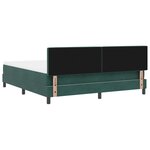 vidaXL Lit Box Spring avec Matelas & LED Vert Foncé 180x200 cm Velours