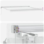 Store rétractable automatique vidaXL Blanc 400x300 cm
