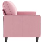 vidaXL Canapé à 2 places Rose 140 cm Velours