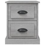 vidaXL Tables de chevet 2 Pièces sonoma gris 39x39x47 5cm bois ingénierie