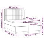 vidaXL Sommier à lattes de lit matelas et LED Rose 140x190 cm Velours