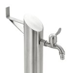 vidaXL Colonne à eau de jardin ronde Acier inoxydable 95 cm