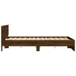 vidaXL Cadre de lit avec tête de lit chêne marron 140x200 cm