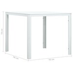 vidaXL Table basse Blanc 78x78x74 cm PEHD Aspect de bois