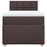 vidaXL Sommier à lattes de lit avec matelas Marron foncé 90x190 cm