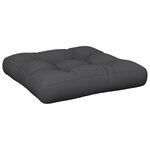 vidaXL Coussins de palette lot de 2 noir tissu