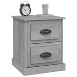 vidaXL Tables de chevet 2 Pièces sonoma gris 39x39x47 5cm bois ingénierie