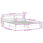 vidaXL Cadre de lit sans matelas cire marron 200x200cm bois pin massif