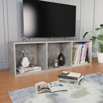 vidaXL Bibliothèque/Meuble TV Gris béton 36x30x114cm Bois d’ingénierie
