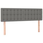 vidaXL Sommier à lattes de lit avec matelas Gris foncé 140x200cm Tissu