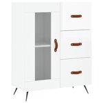 vidaXL Buffet Blanc brillant 69 5x34x90 cm Bois d'ingénierie