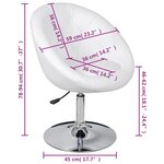 vidaXL Tabouret de bar Blanc Similicuir