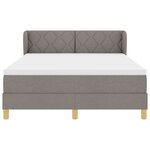 Lit à sommier box avec matelas - Taupe  140x200 cm  Tissu
