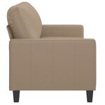 vidaXL Canapé à 2 places Cappuccino 140 cm Similicuir