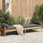 vidaXL Banc de jardin avec coussin gris résine tressée acacia