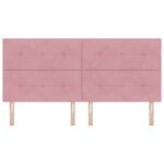 Tête de lit capitonnée rose 200 cm en velours