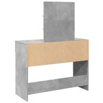 vidaXL Coiffeuse avec LED gris béton 100x40x130 cm