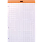 Bloc ORANGE N°20 21x31,8cm 80F agrafées 80g Q.5x5 perf. 4t RHODIA