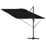 vidaXL Parasol Cantilever Roma Noir 286x285x265 cm Aluminium
