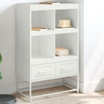 vidaXL Buffet haut blanc 68 5x39x111 5 cm acier laminé à froid